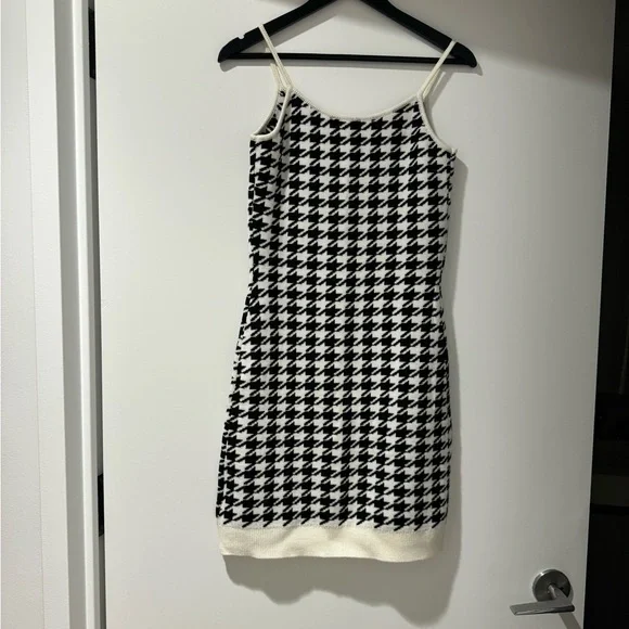 Miu Miu Houndstooth Knit Mini Dress